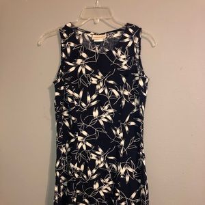 Black and white plant dress